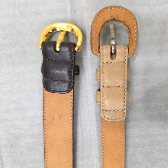 2 Talbots belts women\'s size small  1-tan 1-brown leather main image 11